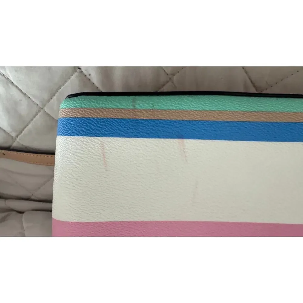 Kate Spade Dune Stripe Millie Grove Street Leather Crossbody Bag